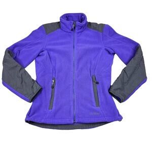 LL Bean Size XS Womens Purple PolarTec Wind Pro Full Zip Fleece Jacket